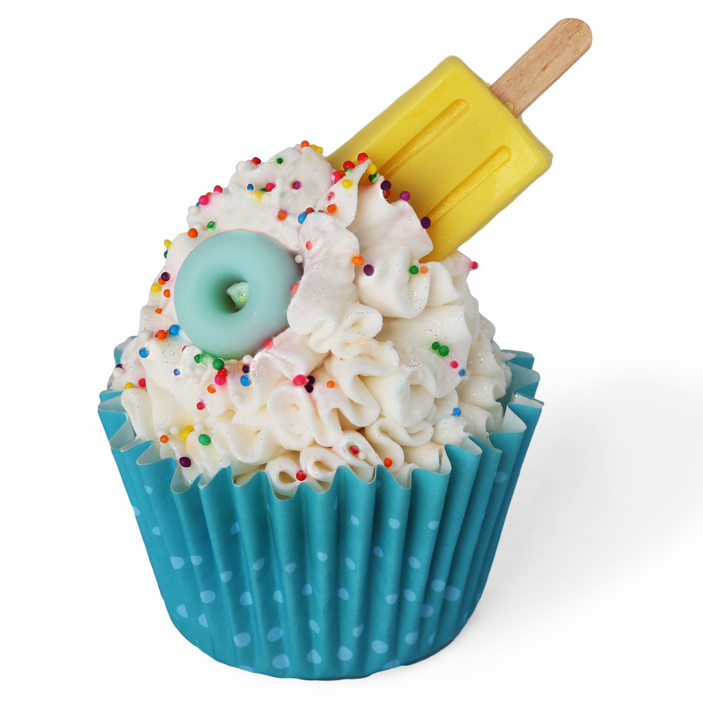 Handmade Pool Party Cupcake (Frosted Mango)